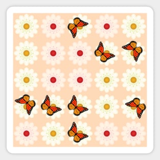 Daisies and butterflies Magnet